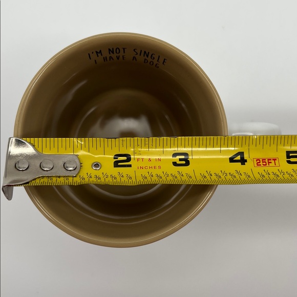 Fringe Studio Dashshund “I'm Not Single, I Have a Dog” Brown & White Coffee Mug - Picture 9 of 9